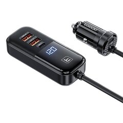 Toocki Car Charger 2A+2C, 120W (Black) цена и информация | Зарядные устройства для телефонов | 220.lv