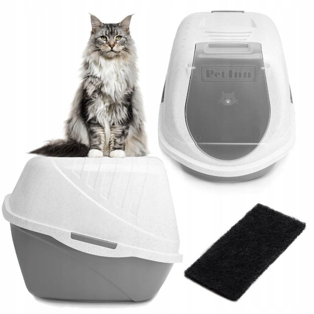 Kaķu tualete ar durvīm PET INN цена и информация | Kaķu tualetes | 220.lv