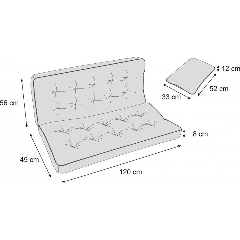 Spilvens šūpolēm Sales Core 120 cm x 105 cm x 8 cm цена и информация | Krēslu paliktņi | 220.lv