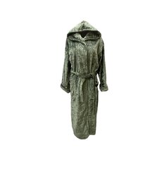 Halāts ar kapuci uzun tumši zaļa cena un informācija | Sieviešu halāti | 220.lv