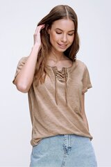 Женская темно-хаки блузка больших размеров цена и информация | Женские футболки | 220.lv