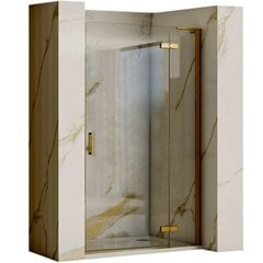 Dušas durvis Rea Hugo Gold Brushed, 100 cm cena un informācija | Dušas durvis, dušas sienas | 220.lv