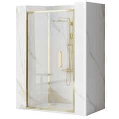 Dušas durvis REA Rapid Fold Gold, 100 cm cena un informācija | Dušas durvis, dušas sienas | 220.lv