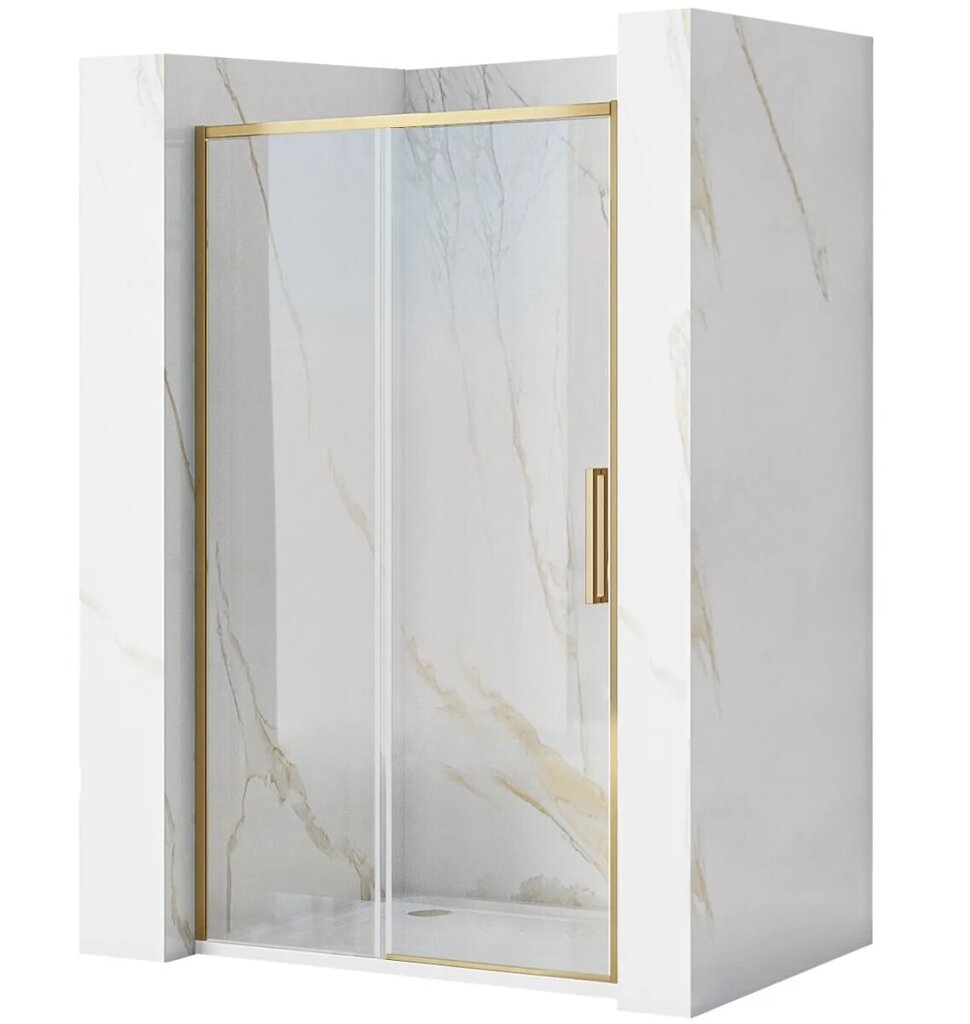 Dušas durvis REA Rapid Slide, 120 cm, Brushed Gold cena un informācija | Dušas durvis, dušas sienas | 220.lv