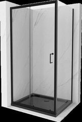 Dušo kabina Mexen Apia su padėklu ir sifonu, Black+White/Black, 100 x 70 cm цена и информация | Душевые кабины | 220.lv