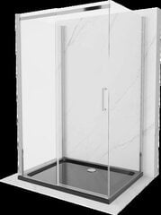 3-ijų sienelių dušo kabina Mexen Omega su padėklu ir sifonu, Chrome+Black/Chrome, 120 x 80 cm цена и информация | Душевые кабины | 220.lv
