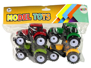 Traktoru komplekts LeanToys, 4gab. cena un informācija | Rotaļlietas zēniem | 220.lv