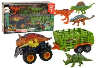 Transportlīdzeklis ar dinozauriem Lean Toys cena un informācija | Rotaļlietas zēniem | 220.lv