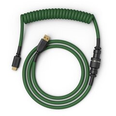 Glorious PC Gaming Race Coiled Cable, Forest Green цена и информация | Адаптеры и USB разветвители | 220.lv