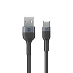 Forever Flexible cable USB - USB-C 1,0 m 3A black cena un informācija | Savienotājkabeļi | 220.lv