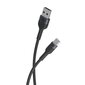 Forever Flexible cable USB - USB-C 1,0 m 3A black cena un informācija | Savienotājkabeļi | 220.lv