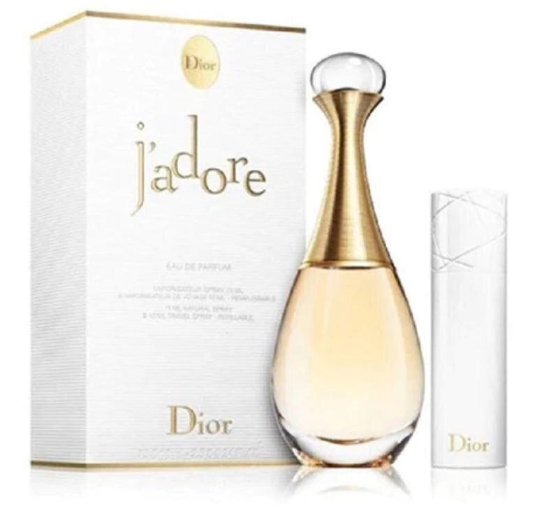 Komplekts Christian Dior J'Adore Jasmine Grandiflorum sievietēm: parfimērijas ūdens EDP, 100 ml + parfimērijas ūdens EDP, 10 ml cena un informācija | Sieviešu smaržas | 220.lv