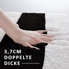 Нескользящий коврик для ванной комнаты Chakme, 61 x 120 см, черный/белый цена и информация | Аксессуары для ванной комнаты | 220.lv
