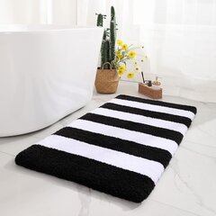 Нескользящий коврик для ванной комнаты Chakme, 61 x 91 см, черный/белый цена и информация | Аксессуары для ванной комнаты | 220.lv