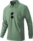 Polo krekls ar garām piedurknēm vīriešiem Igeekwell, zaļš цена и информация | Vīriešu krekli | 220.lv