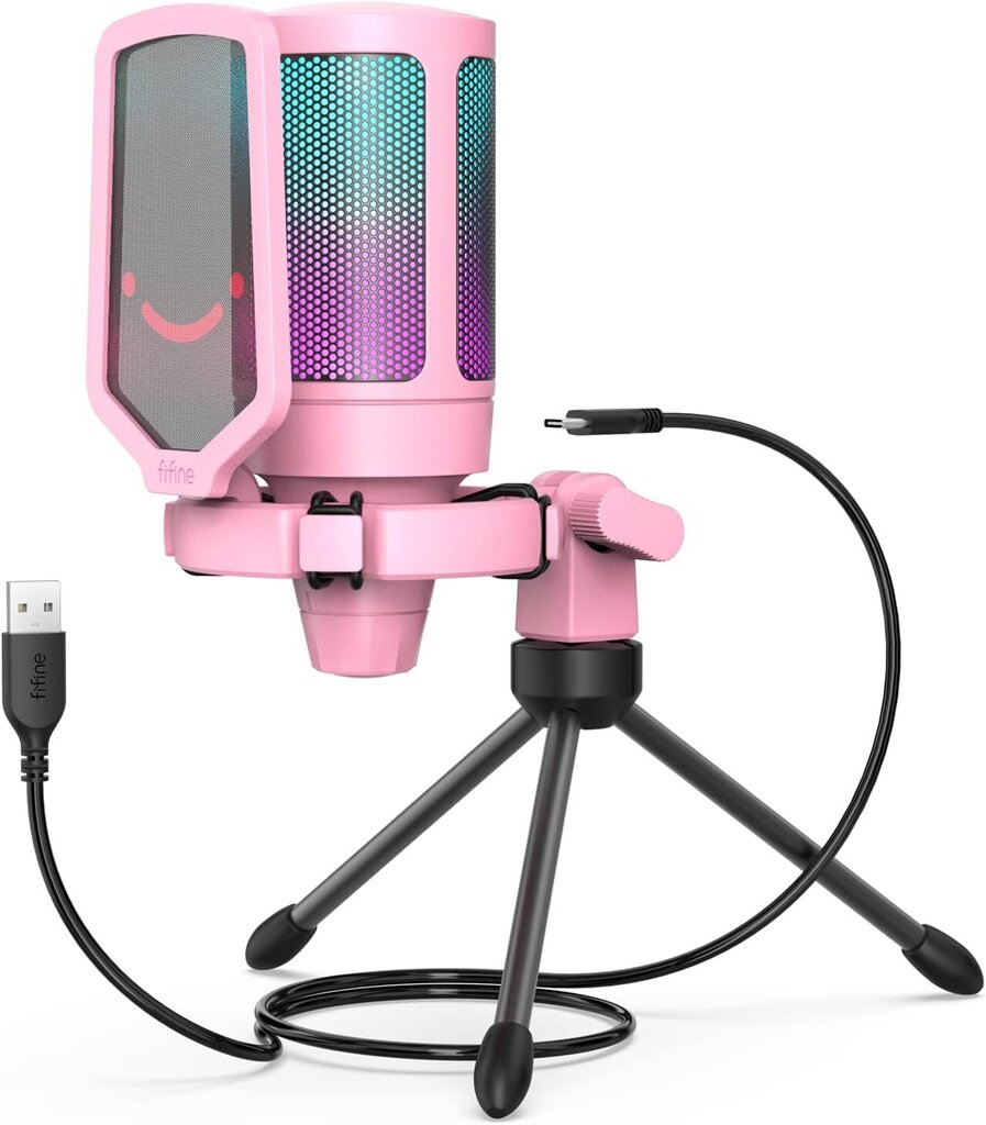 Fifine A6VP RGB Pink cena un informācija | Mikrofoni | 220.lv