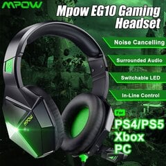 Mpow EG10 зеленый BH414 цена и информация | Наушники с микрофоном Asus H1 Wireless Чёрный | 220.lv