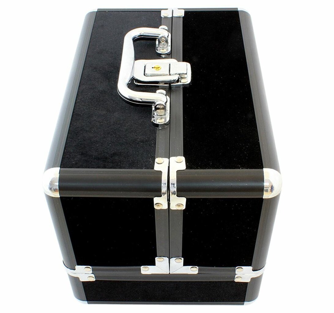 Kosmētikas soma Perf, 25x17x17 cm, melna cena un informācija | Kosmētikas somas, spoguļi | 220.lv