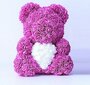 Lācis ar baltu sirdi Perf, 25 cm violeta cena un informācija | Citas oriģinālas dāvanas | 220.lv