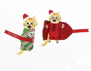 Ziemassvētku rotaļlieta kaķiem Kong Holiday Pull-a-partz, 15 cm cena un informācija | Rotaļlietas kaķiem | 220.lv