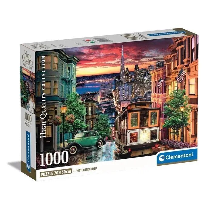 Puzzle Clementoni Sanfrancisko, 1000 d. cena un informācija | Puzles, 3D puzles | 220.lv