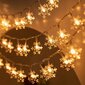 Sniegpārsliņu Ziemassvētku lampiņu virtene, 10m, 100 LED, LIVMAN TY-101 цена и информация | Ziemassvētku lampiņas, LED virtenes | 220.lv