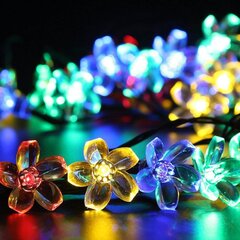 Ziemassvētku lampiņas ar ziediem LIVMAN YN-401, 10m, 100 LED cena un informācija | Ziemassvētku lampiņas, LED virtenes | 220.lv