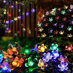 Ziemassvētku lampiņas ar ziediem LIVMAN YN-401, 10m, 100 LED cena un informācija | Ziemassvētku lampiņas, LED virtenes | 220.lv