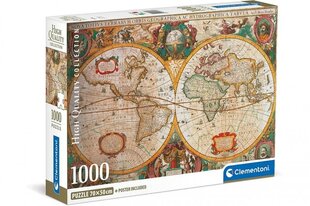Puzle ar karti Clementoni, 39706, 1000 d. cena un informācija | Puzles, 3D puzles | 220.lv
