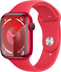 Apple Watch Series 9 GPS 45mm (PRODUCT)RED Aluminium Case with (PRODUCT)RED Sport Band - M/L MRXK3ET/A цена и информация | Смарт-часы (smartwatch) | 220.lv