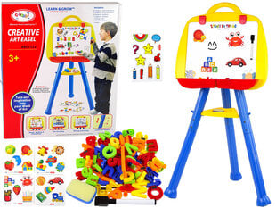 Magnētiskais dēlis LeanToys, zils/dzeltens cena un informācija | Attīstošās rotaļlietas | 220.lv