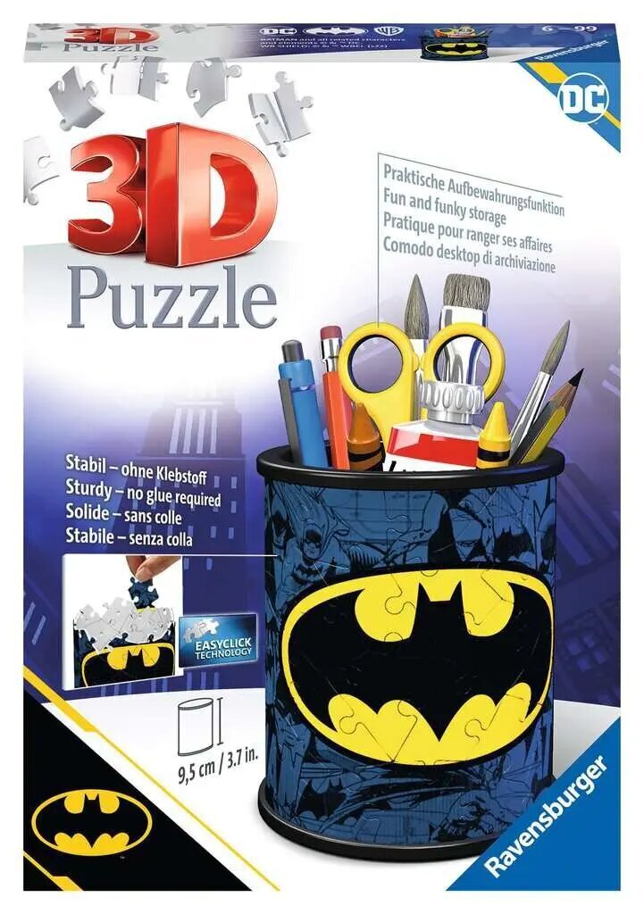 3D puzle/rakstāmpiederumu turētājs Ravensburger Betmens, 54 gab. cena un informācija | Puzles, 3D puzles | 220.lv