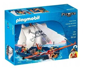 5810 Playmobil Pirātu kuģis, 84 gab. cena un informācija | Konstruktori | 220.lv