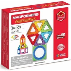 Magnētiskais konstruktors Magformers Basic Plus, 26 gab. цена и информация | Конструкторы и кубики | 220.lv