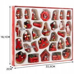 Ziemassvētku rotājumu komplekts, 30 gab. цена и информация | Елочные игрушки | 220.lv