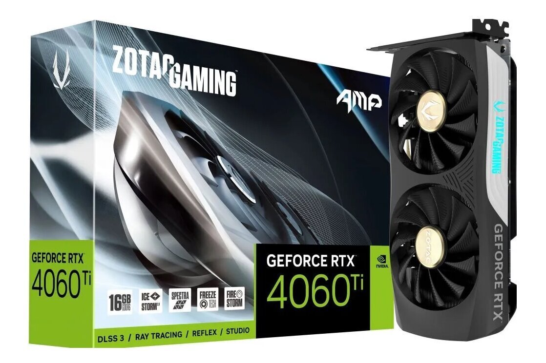 Zotac Gaming GeForce RTX 4060 Ti AMP (ZT-D40620F-10M) цена и информация | Videokartes (GPU) | 220.lv