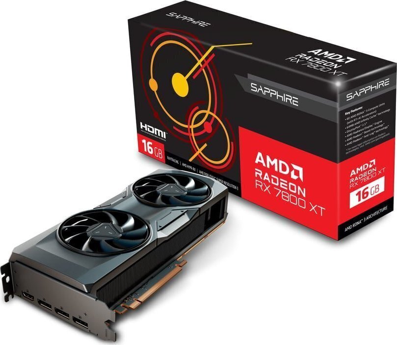 Sapphire Pulse AMD Radeon RX 7800 XT (21330-01-20G) цена и информация | Videokartes (GPU) | 220.lv