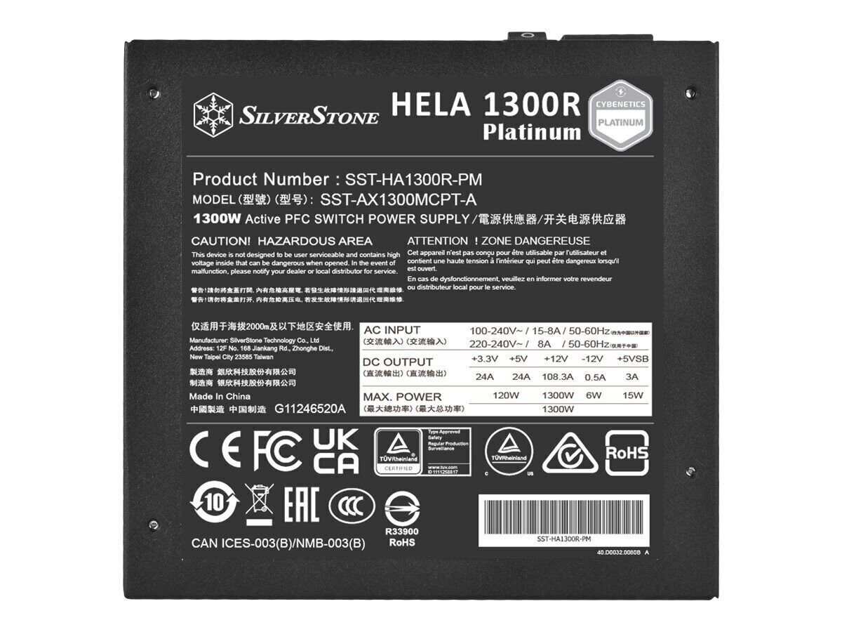 SilverStone Hela 1300R Platinum cena un informācija | Barošanas bloki (PSU) | 220.lv