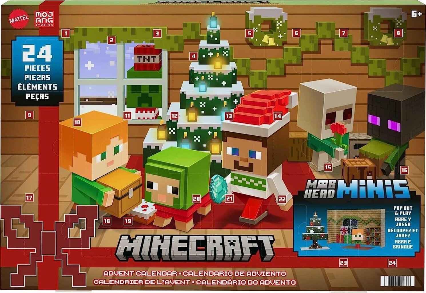 Adventes kalendārs Minecraft, 24gab. cena un informācija | Rotaļlietas zēniem | 220.lv