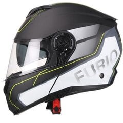 Moto ķivere Furio, pelēka/balta цена и информация | Шлемы для мотоциклистов | 220.lv