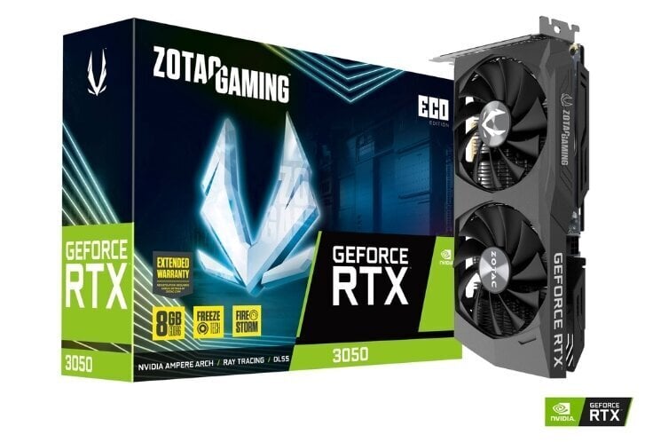 Zotac Gaming GeForce RTX 3050 Eco (ZT-A30500K-10M) cena un informācija | Videokartes (GPU) | 220.lv