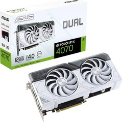 Asus Dual GeForce RTX 4070 White Edition (DUAL-RTX4070-12G-WHITE) цена и информация | Видеокарты (GPU) | 220.lv