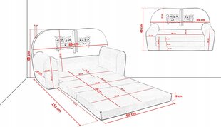 Bērnu dīvāns Fimex, 85x113 cm цена и информация | Детские диваны, кресла | 220.lv