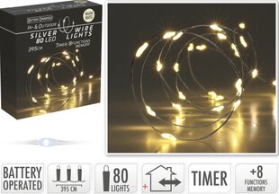 Рождественская гирлянда, 80 LED, 4 м цена и информация | Гирлянды | 220.lv