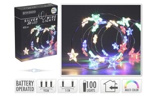 LED gaismas vads, sudraba krāsas cena un informācija | Ziemassvētku lampiņas, LED virtenes | 220.lv
