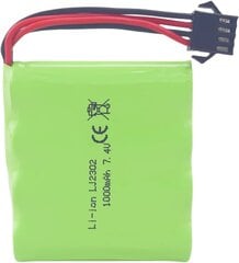 Аккумулятор 7.4V 1000mAh SM-4P с USB-кабелем для зарядки для модели DE36W DE65 NO.1809 RC автомобиля игрушки для подъема по скалам цена и информация | Батерейки | 220.lv