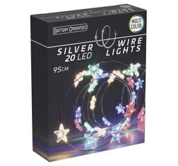 LED gaismas vads, sudraba krāsas cena un informācija | Ziemassvētku lampiņas, LED virtenes | 220.lv