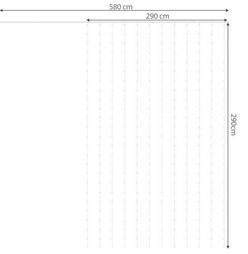 Tālvadības 300 LED gaismiņu aizkars, 580cm cena un informācija | Ziemassvētku lampiņas, LED virtenes | 220.lv