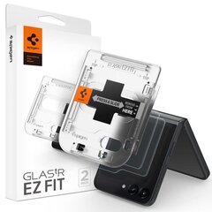 TEMPERED GLASS Spigen GLAS.TR &quot;EZ FIT&quot; 2-PACK GALAXY Z Flip 5 CLEAR цена и информация | Защитные пленки для телефонов | 220.lv