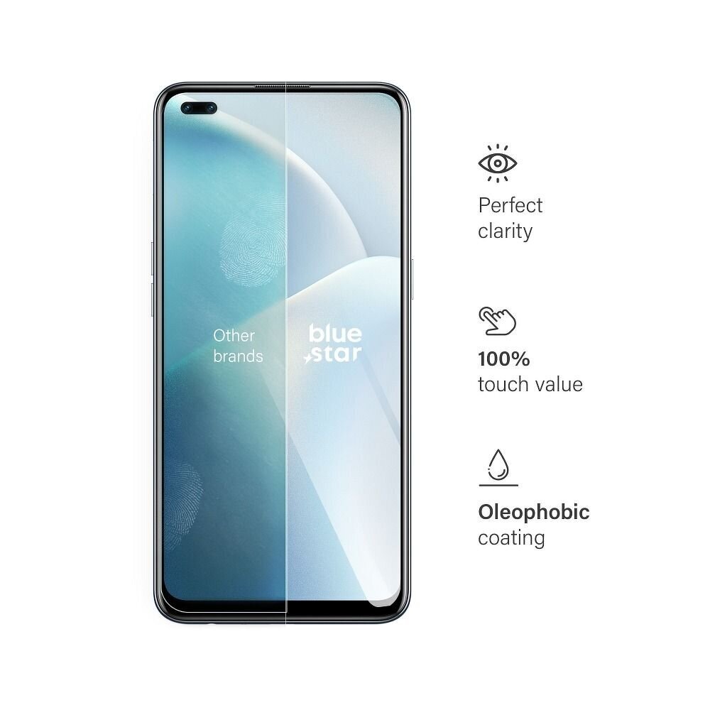 Blue Star Oppo Reno 4 Lite cena un informācija | Ekrāna aizsargstikli | 220.lv